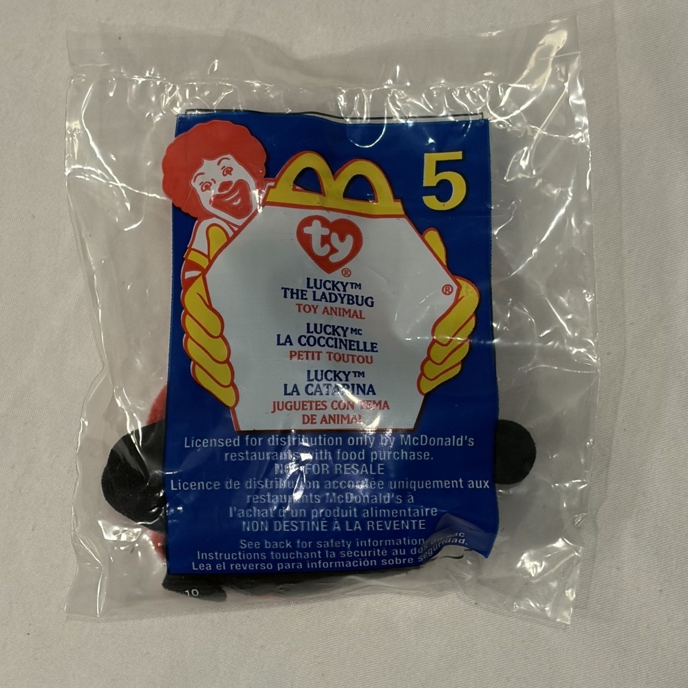 Ty Beanie Babies McDonalds #5 Ladybug Teenie Beanie Baby Sealed Bag
